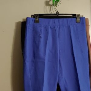 Blue zip ankle skinny pant